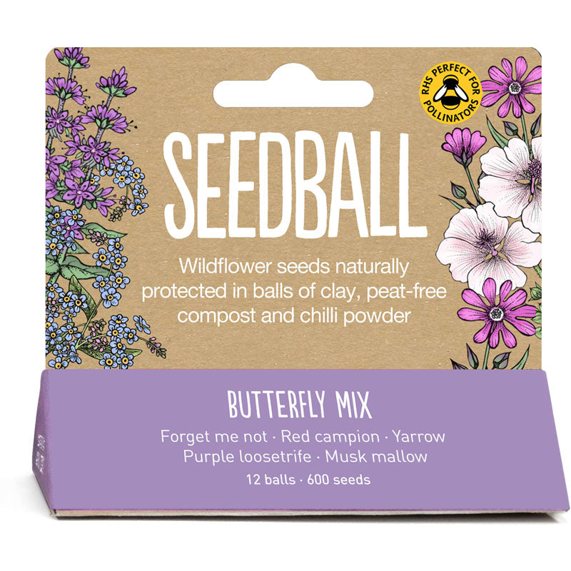 Butterfly Mix Wildflower Seedball Tube