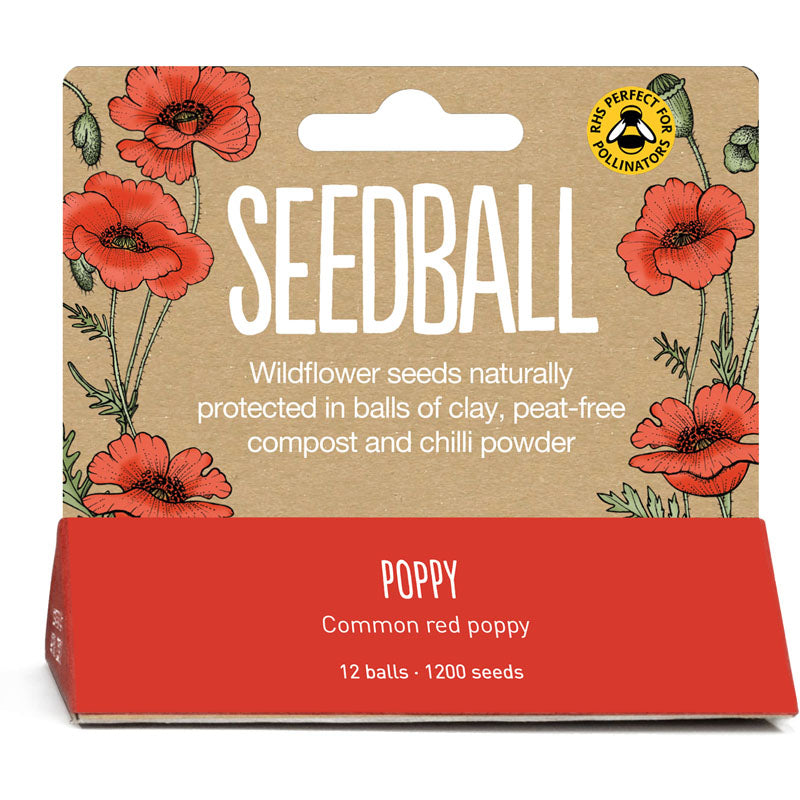 Poppy Wildflower Seedball Tube