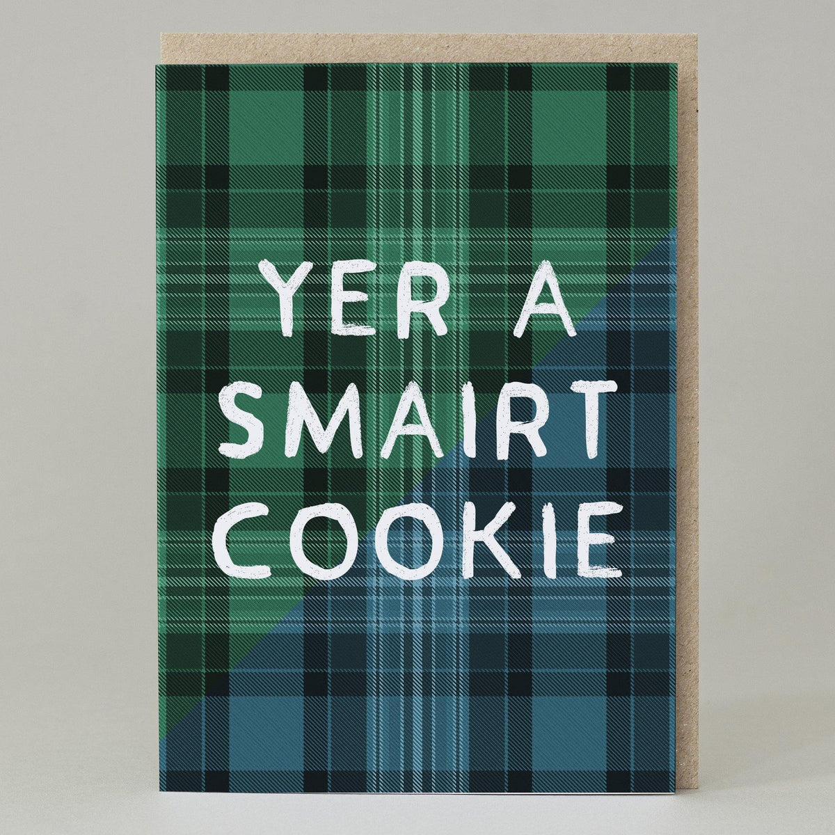 Yer A Smairt Cookie Tartan Card - Penny Black