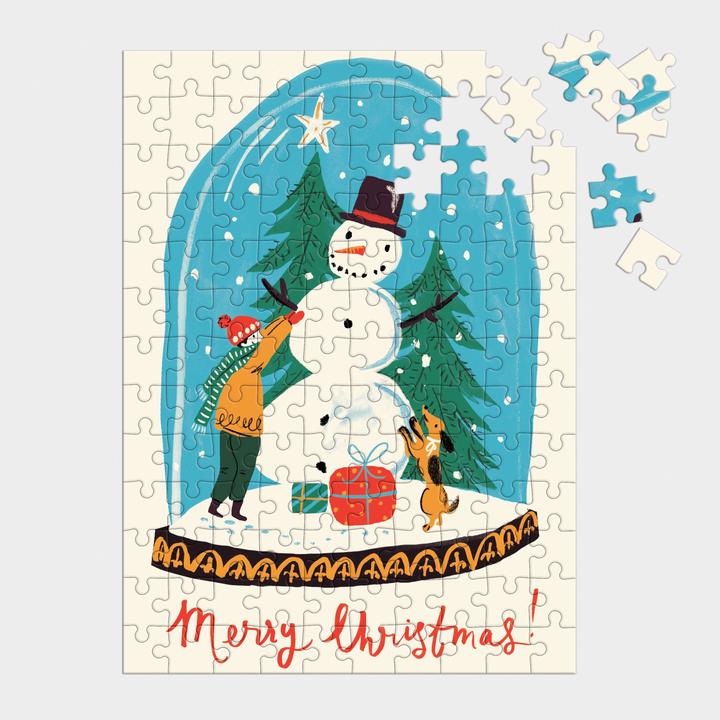 Snow Globe 130 Piece Jigsaw Puzzle Christmas Ornament
