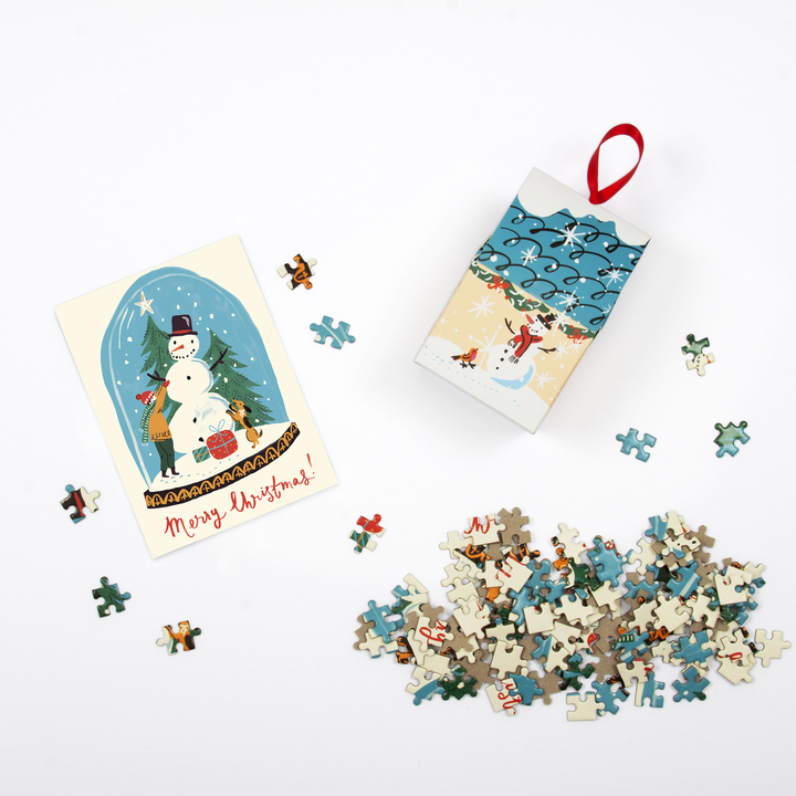 Snow Globe 130 Piece Jigsaw Puzzle Christmas Ornament