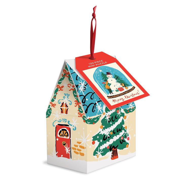 Snow Globe 130 Piece Jigsaw Puzzle Christmas Ornament