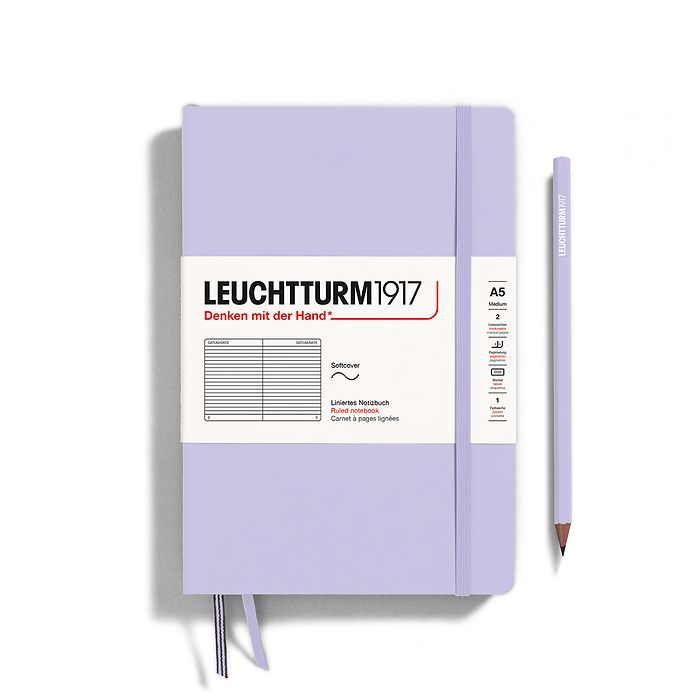 Leuchtturm1917 Notebook A5 Medium Softcover in lilac by penny black