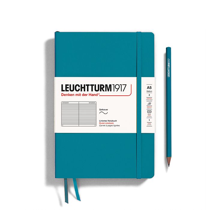 Leuchtturm1917 Notebook A5 Medium Softcover in ocean by penny black