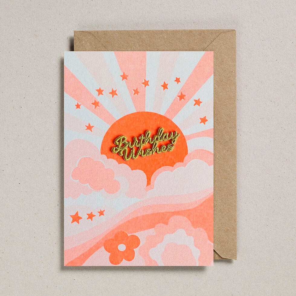 Orange Sunshine Birthday Wishes Petra Boase card