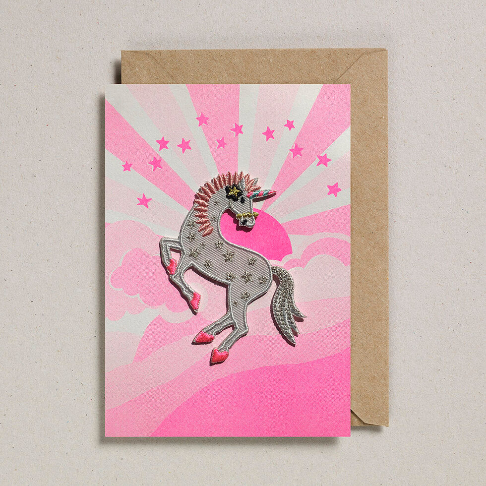 Pink Sunshine Unicorn Petra Boase card