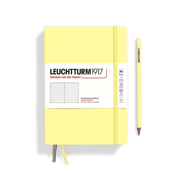 Leuchtturm1917 Notebook A5 Medium Hardcover in colour vanilla