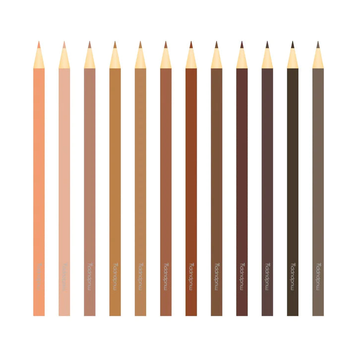 We Are Colourful Skin Tone Colouring Pencil Set 12 Pk