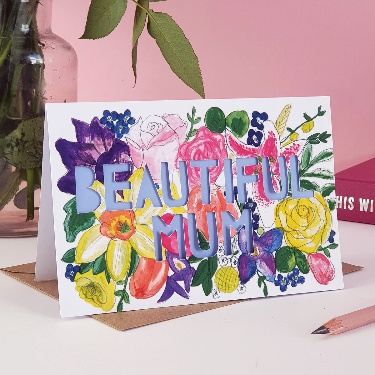 Beautiful Mum Paper Cut Card